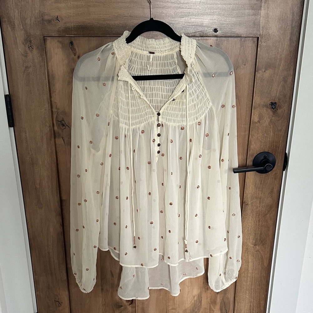 Free people ready to run sheer blouse - Picture 3 of 12
